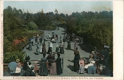 A Midwinter Afternoon Scene at the Children's Quarters, Golden Gate Park Postcard