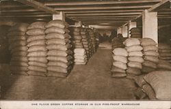 Green Coffee Storage in Fire-Proof Warehouse, J.A. Folger & Co. San Francisco, CA Postcard Postcard Postcard