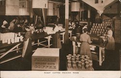 Roast Coffee Packing Room, Folgers Golden Gate Coffee Advertising Postcard Postcard Postcard