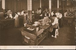 Tea Packing Room, J. A. Folger & Company Postcard