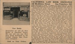 California Law Book Exchange Postcard