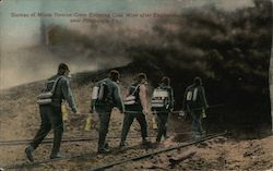 Bureau of Mines Rescue Crew Entering Mine after Explosion Pittsburgh, PA Postcard Postcard Postcard