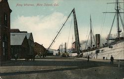 Navy Wharves Mare Island, CA Postcard Postcard Postcard