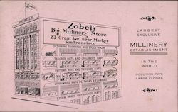 Zobel's Big Millinery Store, Largest Exclusive Millinery Establishment in the World Postcard