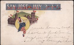 San Jose July 3-4-5 Postcard