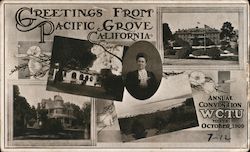 Greetings from Pacific Grove California Postcard Postcard Postcard