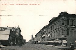 K Street, looking East from 10th Street Sacramento, CA Postcard Postcard Postcard