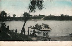 Ferry Crossing the Sacramento River Postcard