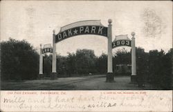 Oak Park Entrance Postcard