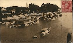 Sacramento Boat Club California Postcard Postcard Postcard