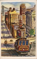 San Francisco Cable Car Postcard