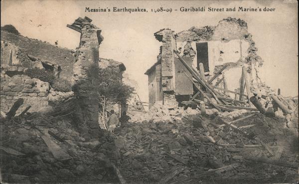 Via Garibaldi and Marine's Door - Earthquake 1908-09 Messina, Italy ...