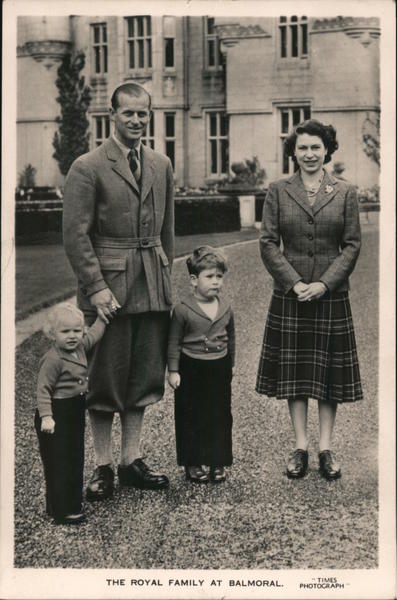 The royal family at Balmoral Great Britain Royalty Postcard