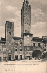 Palazzo del Podestà - XIII Century San Gimignano, Italy Postcard Postcard Postcard