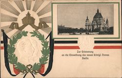 In Memory of the Inauguration of the New King Domes, Berlin Cathedral Germany Postcard Postcard Postcard