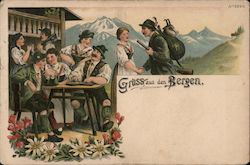 Gruss aus den Bergen Greetings from the mountains Austria Postcard Postcard Postcard