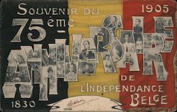 Souvenir of the 75th Anniversary of Belgian Independence, 1830-1905 Postcard