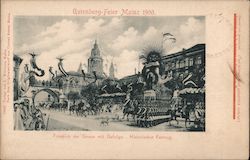 Frederick the Great with Retinue - Gutenberg Celebration 1900 Mainz, Germany Postcard Postcard Postcard