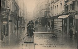 Paris - Inondations de Janvier 1910 France Postcard Postcard Postcard