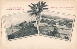 La Boca Wharf And Railroad Yard Panama Canal Postcard