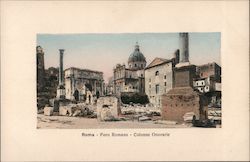 Rome - Roman Forum - Honorary Columns Postcard