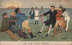 The Big Fight Opens Postcard