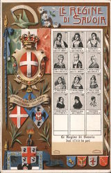 The Queens of Savoy from 1713 Onwards Postcard