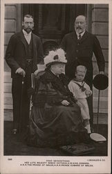 Four Generations of English Royalty Postcard