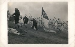 Sailors going up a hill, Cuba? Navy Postcard Postcard Postcard