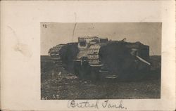 A Picture of an Old British Tank World War I Postcard Postcard Postcard