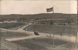 Military base with American Flag Postcard