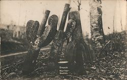 Trench mortar bombs Postcard