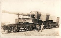 Railroad Gun France Postcard