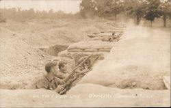 On the Firing Line. Officers' Training Camp. Postcard