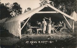 At Mess IN Camp 8 Postcard