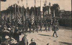 W. W. I Americans in Paris-Victory Parade World War I Postcard Postcard Postcard