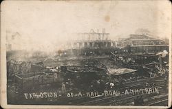 Explosion of a Railroad Ammunition Train Postcard