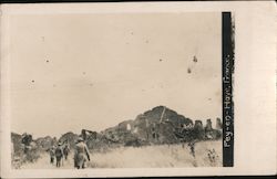 WWI American troops at Fey-en-have France Postcard