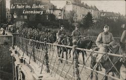 Soldiers in Luxembourg 1918 Postcard