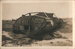 German Tank Near Rheims France Postcard Postcard Postcard