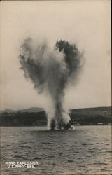 Mine Explosion U.S. Army 885 Postcard