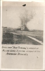 Shell attack from "Jack Johnson" World War I Postcard Postcard Postcard