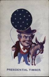 Rare "Presidential Timber" William Jennings Bryan  Pin Cushion Political Postcard Postcard Postcard