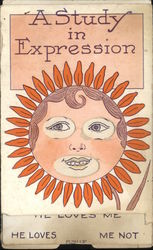 A Study in Expression/ He loves me, He loves me not Postcard