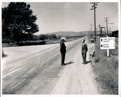 Three Men on Road near Moraga, CA Original Photograph