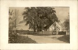 House, Dirt Road Postcard