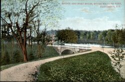 Bridge and Boat House, Roger Williams Park Postcard