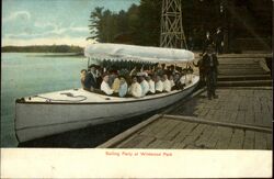 Sailing Party, Wildwood Park Killingly, CT Postcard Postcard Postcard