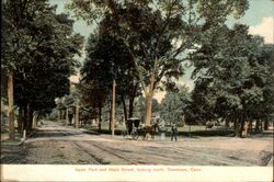 Davis Park and Main Street, Looking North Postcard