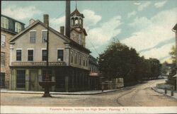 Fountain Square, looking up High Street Pascoag, RI Postcard Postcard Postcard